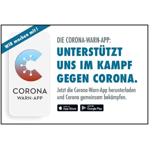 Corona Warn-App Motiv 01 Unterstützt uns im Kampf gegen Corona